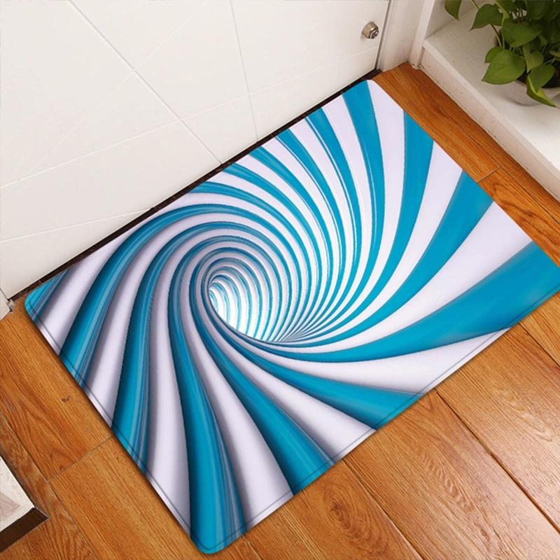 3D Visual Entrance Door Mat Innovation Vortex Dizziness Carpet Bathroom Kitchen Bedroom Anti Slip Rug Home Decoration