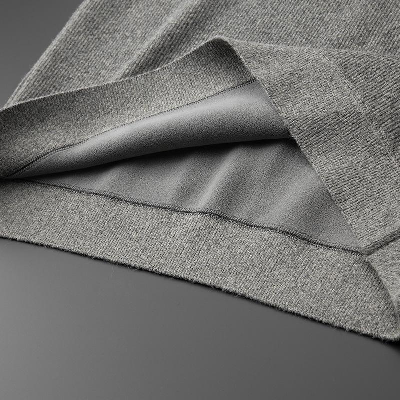 Fat Brother 2025 Men's Faux Two-Piece Long Sleeve Warm Sweater, Plus Size Loose Knitwear for Autumn/Winter