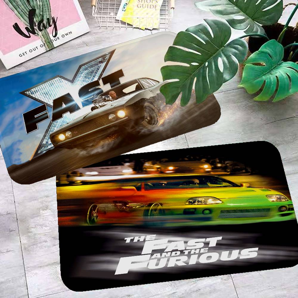 Movie F-Fast n F-Furious Floor Mat Rectangle Anti-slip Home Soft Badmat Front Door Indoor Outdoor Mat Hotel Decor Mat