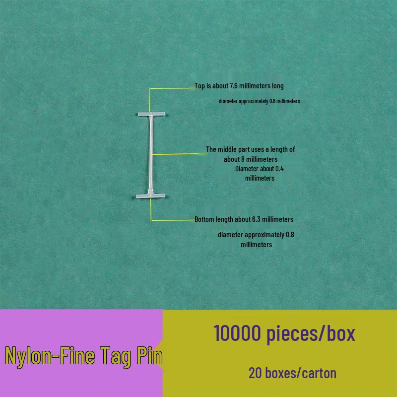 Durable Nylon T-End Fine Tag Pins for Apparel Label Guns - Strong and Break-resistant