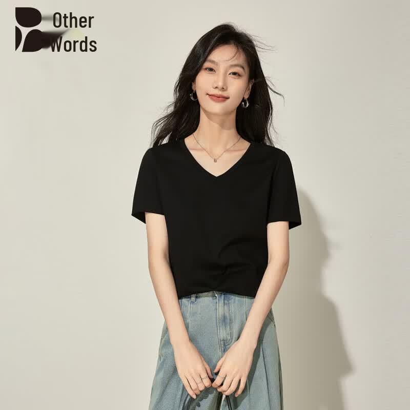 

Beiyu Women s Casual V-Neck Cotton T-Shirt M