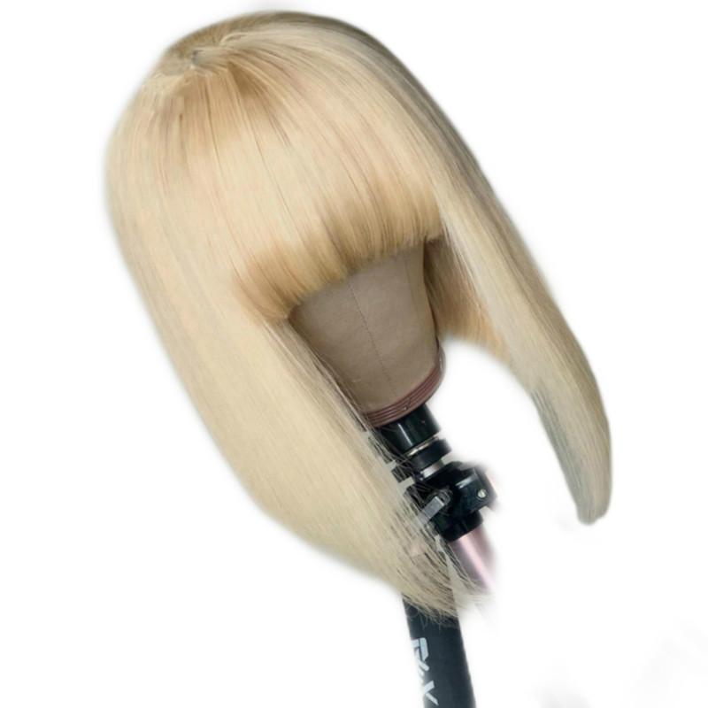 

Европейские и американские парики женские модные короткие прямые волосы бобо головной убор из светло-золотого химического волокна короткие волосы