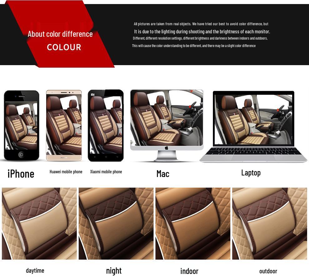 Universal Leather Seven-Seat Car Seat Cover for All Seasons