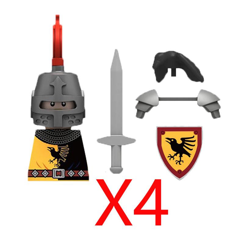 Military Medieval Building Blocks Napoleonic Wars Castle Knight Soldier Figures Weapons Guns British French Army Infantry MOC