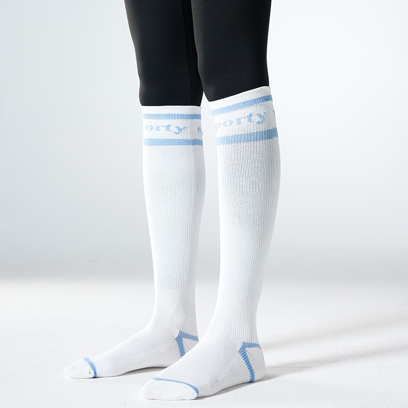 

Йога Компрессионные гольфы Женские Бег Скакалка Летние Серые Бадминтон Фитнес Профессиональный спорт Мышечная Энергия Компрессионные носки Two bars White