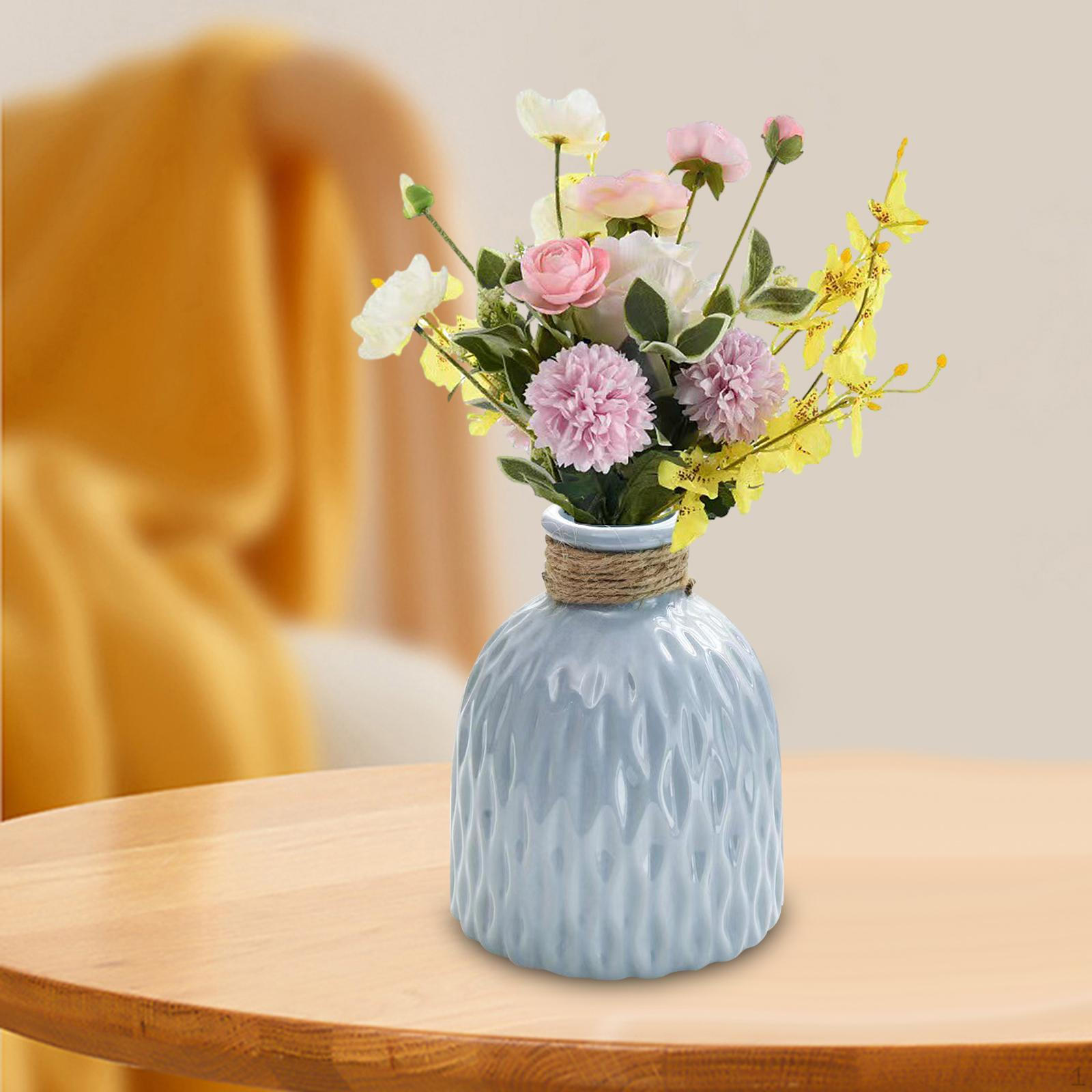 

Ceramic Flower Pot, Vase, Plant Holder for Indoor Frame, Wedding, Party Grey Blue