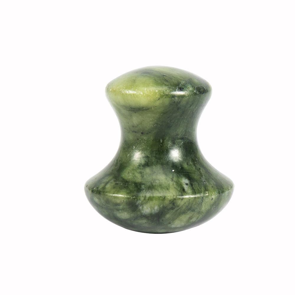 Portable Jade Mushroom Head Gua Sha Massager for Full Body, Acupoint, and Face Health