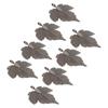 8pcs Maple Leaf Pendant DIY Handcraft Electroplating Leaf Jewelry Pendant for Earrings Necklaces Anklets Silver Black