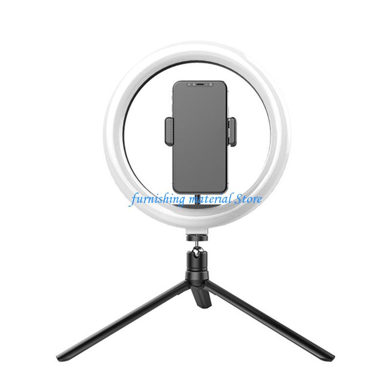 Y5GD 10in LED Ring Lamp with Tripod Stand and Cellphone Holder Selfie Fill Light
