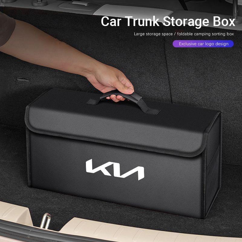 Car Trunk Organizer Box Large Capacity Auto Storage Bag Tools For KIA Sportage Seltos Sorento K3 K4 Soul Carnival EV6 EV9 K5 EV5