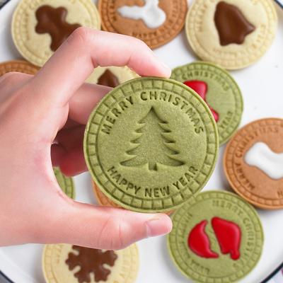 9 Stücke 3D Weihnachten Ausstechformen Keksform Weihnachtsmann Schneemann Baum Elch Plätzchenform Stempel Weihnachten Neujahr Party Dekor Backenwerkzeuge