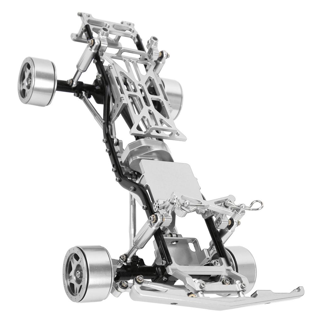 RC Car Chassis Frame Kit Aluminium Alloy Frame with Wheel Hubs for   SCX24 C10 1/24 RC Car
