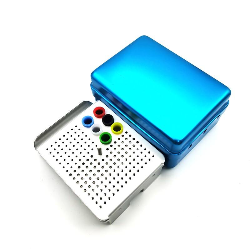 

1Pc 180 Hole Dental Bur Sterilization Box Autoclave Dental Needle Placement Box Dentistry Accessories синій