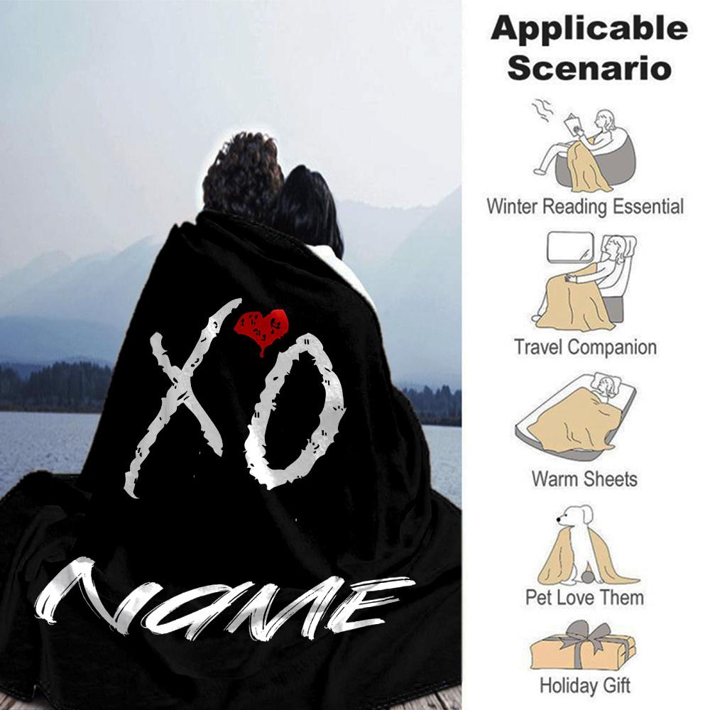 Customiz Name Personality The Weeknd Blanket Soft &Warm Sofa Office Bed Travel Lunch Break Blanket, Gift Suitable All Seasons