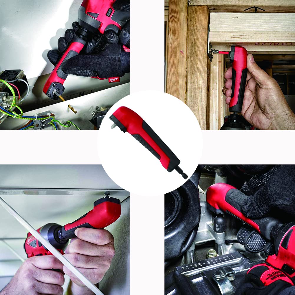 SeonFook Hex Shank Magnetic Bit 90 Degree Right Angle Drill Drilling Socket Annex Alloy Compatible with Impact for Electric Beginner DIY Kit L-Shaped