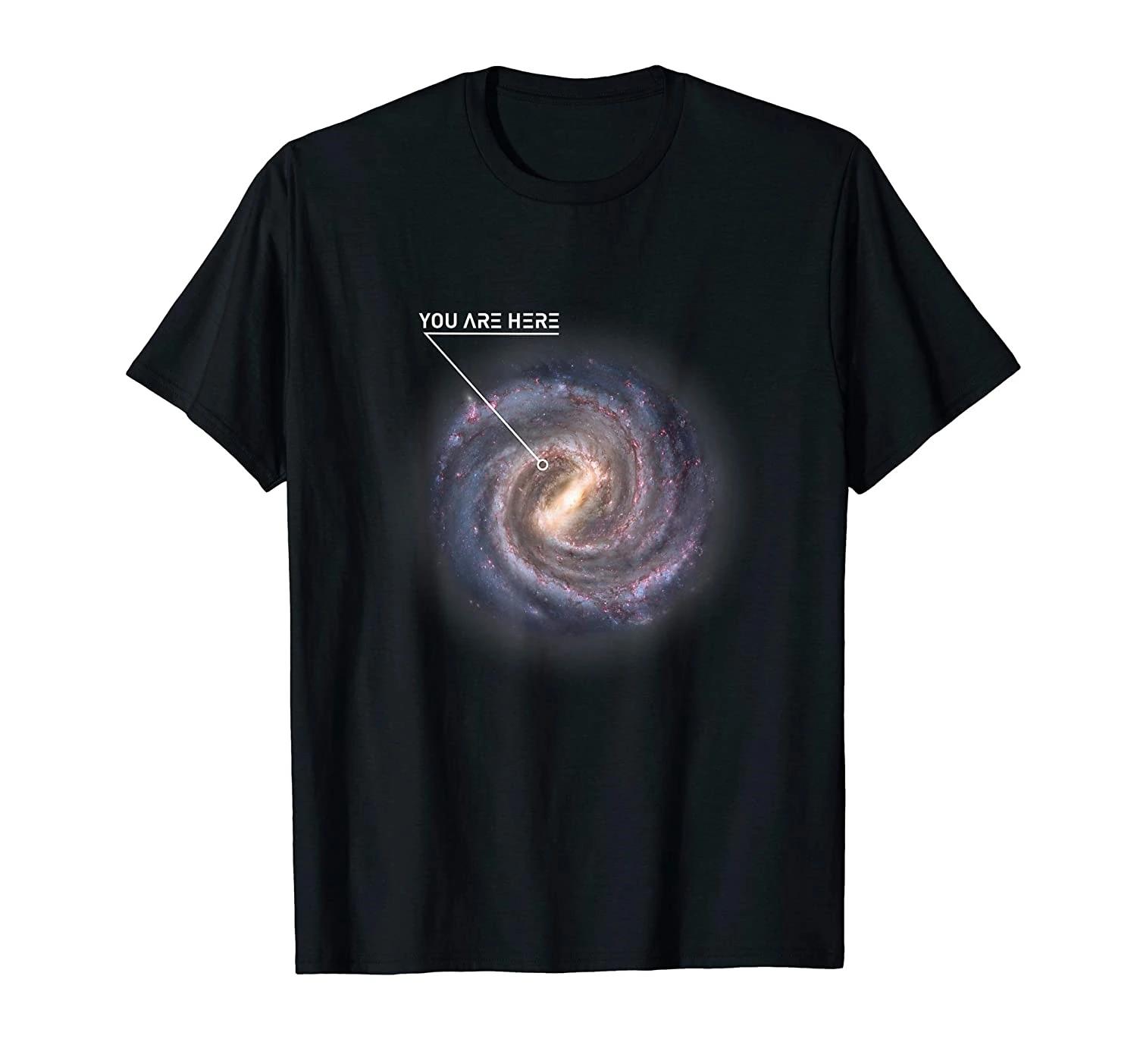 

Interesting You Are Here Galaxy Astronomy Galaxy Space Science Fiction T-shirt Men s Graphic T-shirt Street Wear Harajuku Tops 4XL