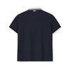 FILA Heritage Minimalist Fashion Classic Retro Sports Casual Versatile Comfortable Short Sleeve Polo Shirt Women tops Cigarette-Blue F11W628112FDB