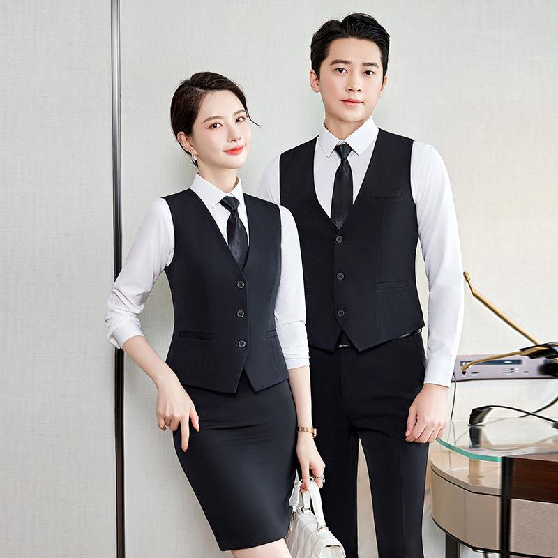 Women's Formal Vest Set 2024: Two-Piece Professional Workwear Suit for Spring and Autumn