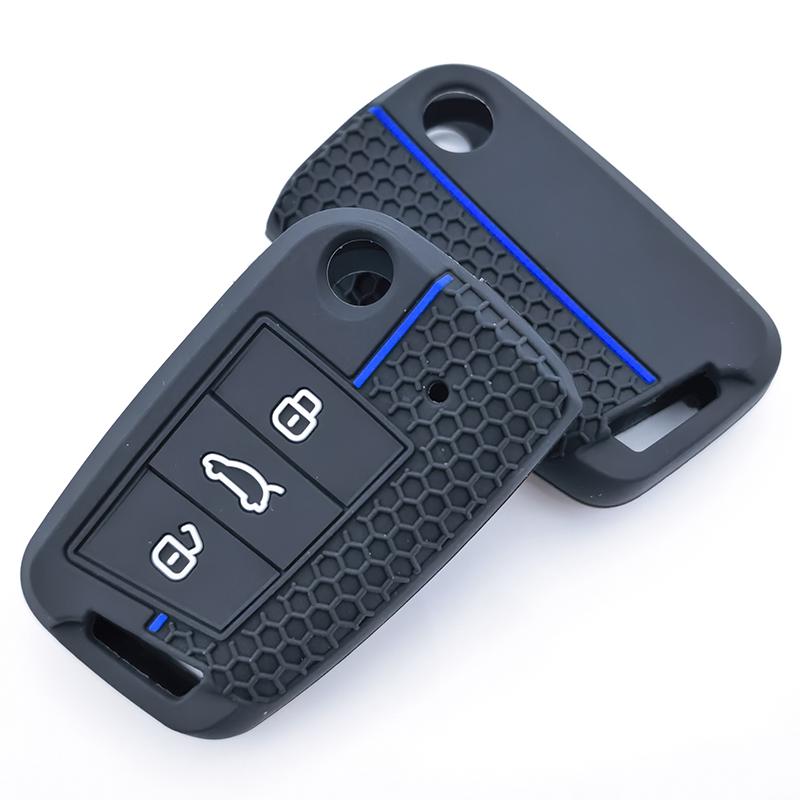 Car Remote Key Case Cover Fob For Vw Golf 7 Gti Polo T-Cross Touran Tiguan Skoda Octavia Rapid Kodiaq Fabia Seat Ibiza Leon