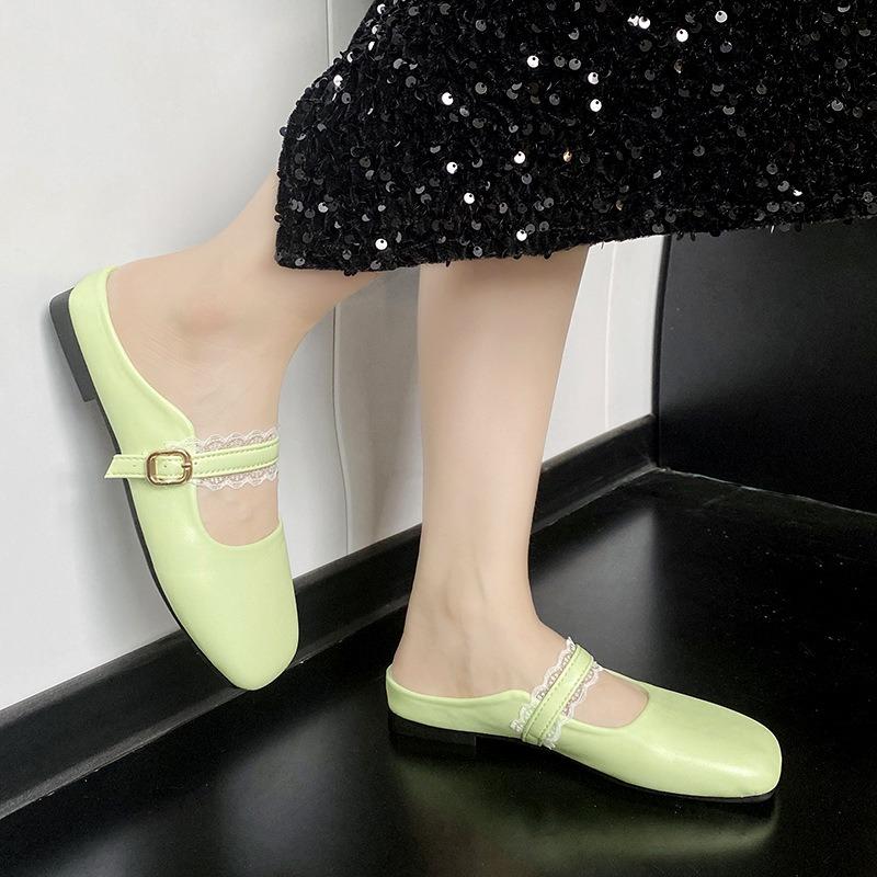 Dopamine Word with Mary Jane Shoes Women's Summer New with Skirt Shallow Mouth Single Shoes