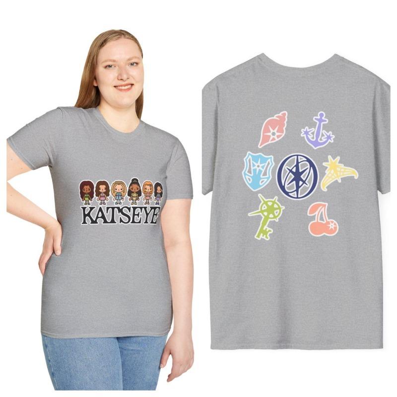 KATSEYE x TOCA BOCA Dziecięca Koszulka Unisex Codzienna Ubranie Koncertowe Codzienna Koszulka T-shirt