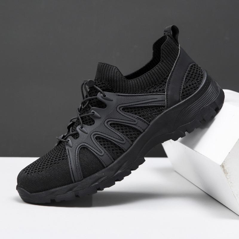 Breathable mesh casual shoes summer new soft-soled versatile wading mesh shoes black thick-soled dirt-resistant men's shoes