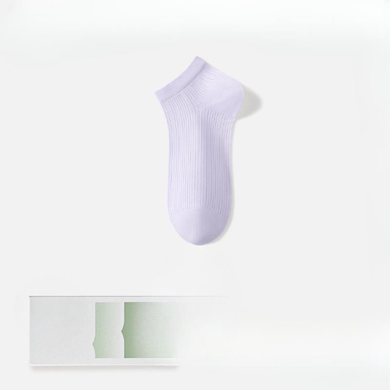 Female Summer Thin Style Cool Feeling Absorbs Sweat Breathable Short Boat Socks