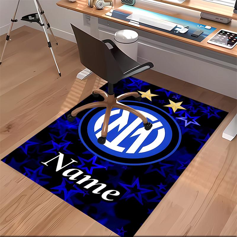 Custom Personalization Inter Milan Print Area Rug - Soft, Washable Non-Slip Indoor Mat,Living Room,Home&Office Decorative Rug
