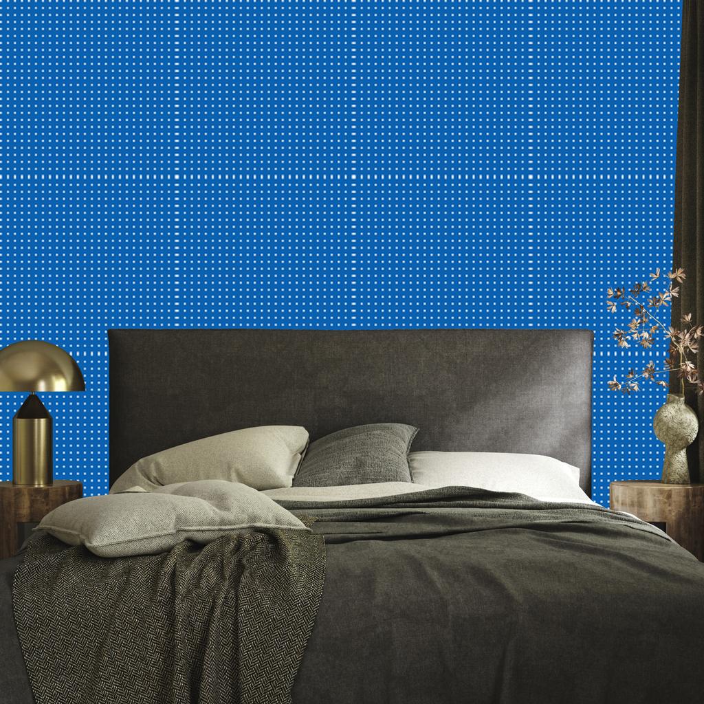 Blue Dots Wallpaper, Soft Forms for Living Room and Bedroom 50x1000