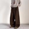 Vintage High Waist Wide Leg Loose Straight Corduroy Casual Cargo Pants