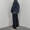Men's Classic Solid Color Pleated Casual Trousers - Versatile, Loose-Fit for Spring and Autumn, Korean Business Style