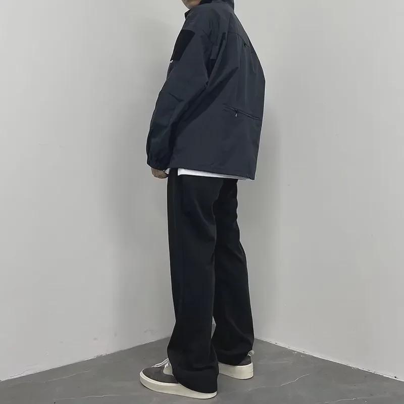 Men's Classic Solid Color Pleated Casual Trousers - Versatile, Loose-Fit for Spring and Autumn, Korean Business Style