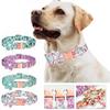 Shulemin Practical Dog Collar Floral Pattern for Small Medium Large Dogs All-match