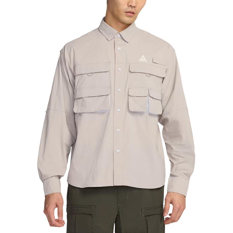 

Nike ACG Orb Weaver Dri-FIT Рубашка с длинным рукавом Свободная куртка Мужские куртки Академический серый HJ2466-009 L