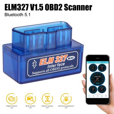 Mini Bluetooth V1.5 Detector Car Diagnostic Scanner OBD2 Interface Adapter Code Reader For IOS/Android ELM327 Dual Mode Car Diagnostic Tool