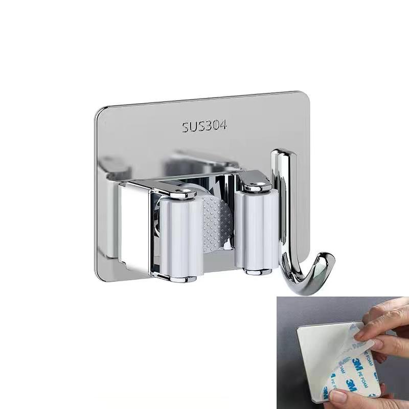 

Домашняя полка для хранения, всасывающая подвесная труба для ванной комнаты, бесследные крючки, настенный органайзер для швабры, водостойкая вешалка для метлы