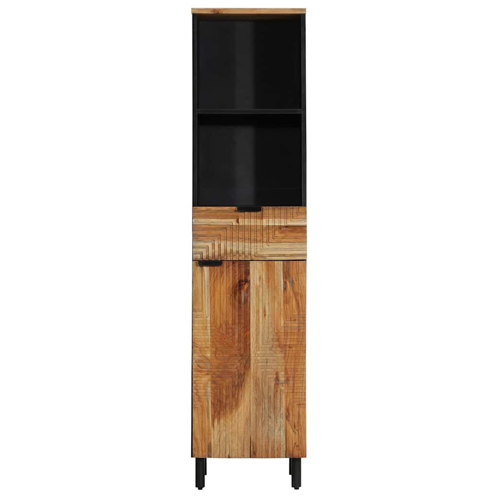 vidaXL Badezimmerschrank Braun 38 x 33 x 160 cm Massivholz Mango