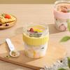 Yousheng Breakfast Cup Portable Oatmeal Salad Yogurt Cup with Lid & Spoon BPA-Free Food Storage Container for Office School