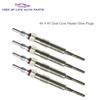 4X 4.4V Dual Core Heater Glow Plugs For Renault Megane CC Scenic 3 1.9 DCi 2010-2015 0100266053 0250403013 8200794920 96062