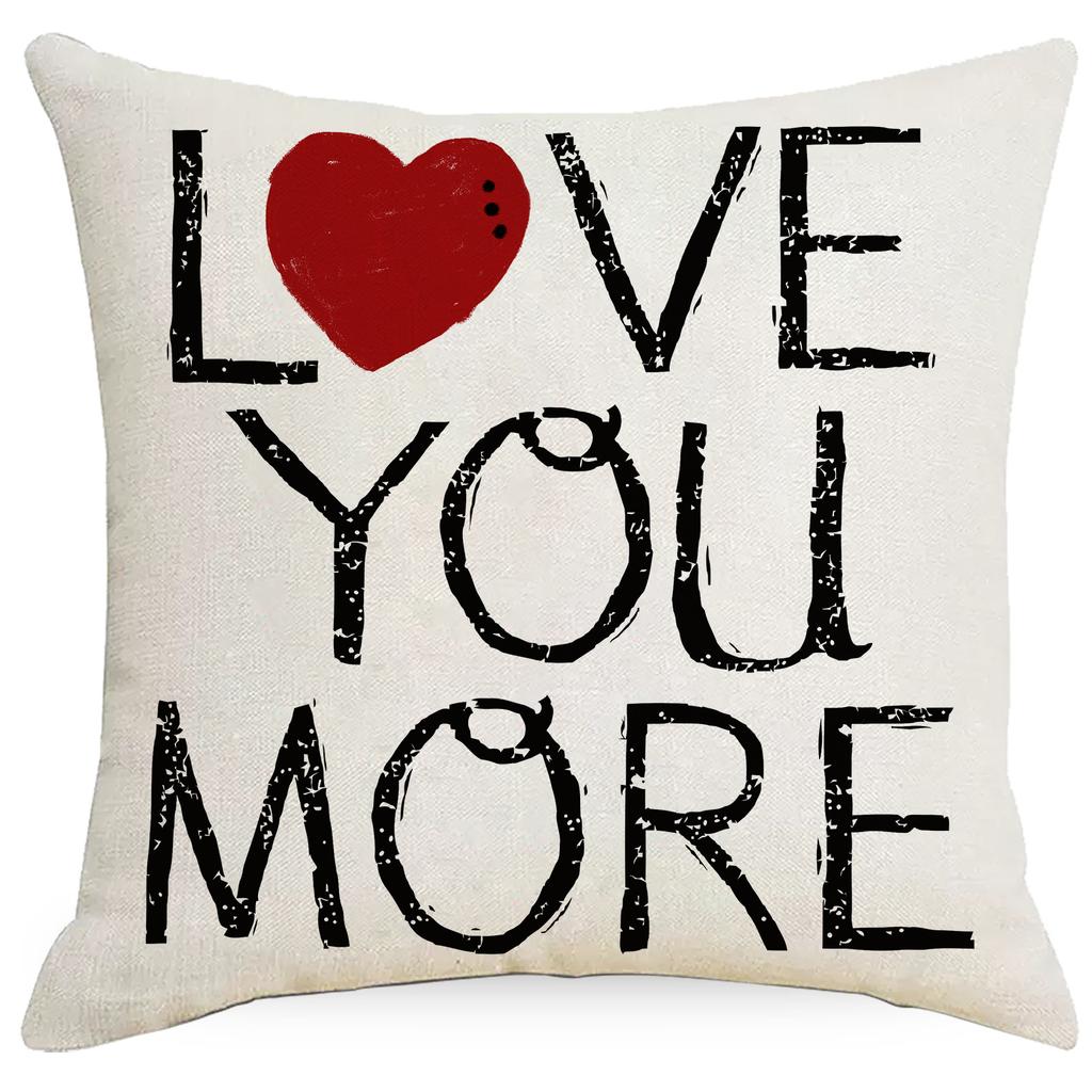Valentine's Day Pillowcase Home Festival Red Love Line Pillow Sofa Decorative Cushion