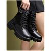 Shoetopia Smart Casual Side Buckle Detailed Black Boots For Women & Girls /Eu40