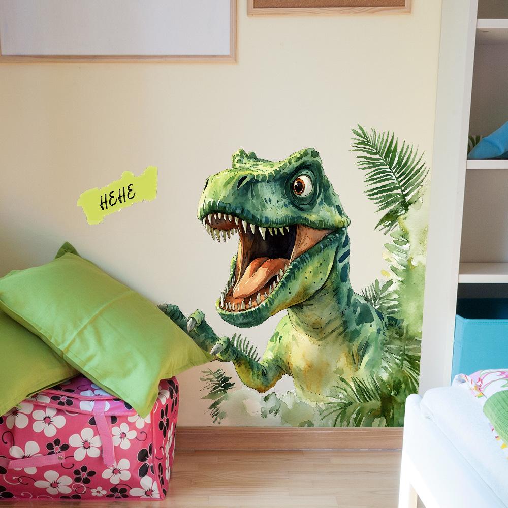 2 Pcs Simulation Dinosaur Children Bedroom Living Room Home Background Landscaping Decoration Wall Stickers