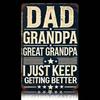 Patriotic Metal Poster for Dad, Durable Iron Sign for Grandfather Gift