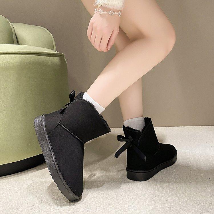 Women's padded lining soft thick sole heightening outdoor thickened warm lightweight comfortable stirrups ground cotton shoes snow boots