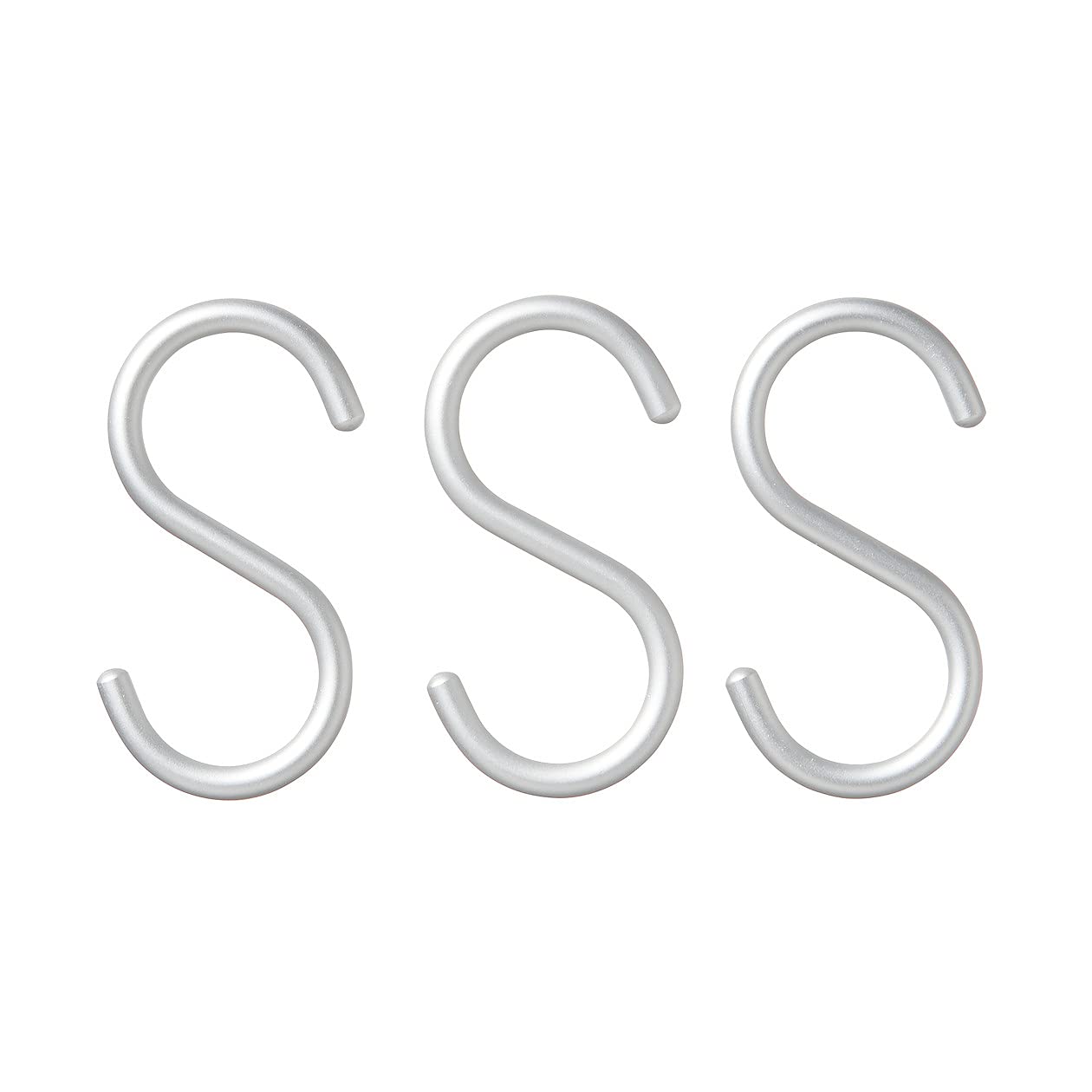 MUJI Алюминиевый набор Серебряный S-образный крючок (Маленький набор из 3 предметов),