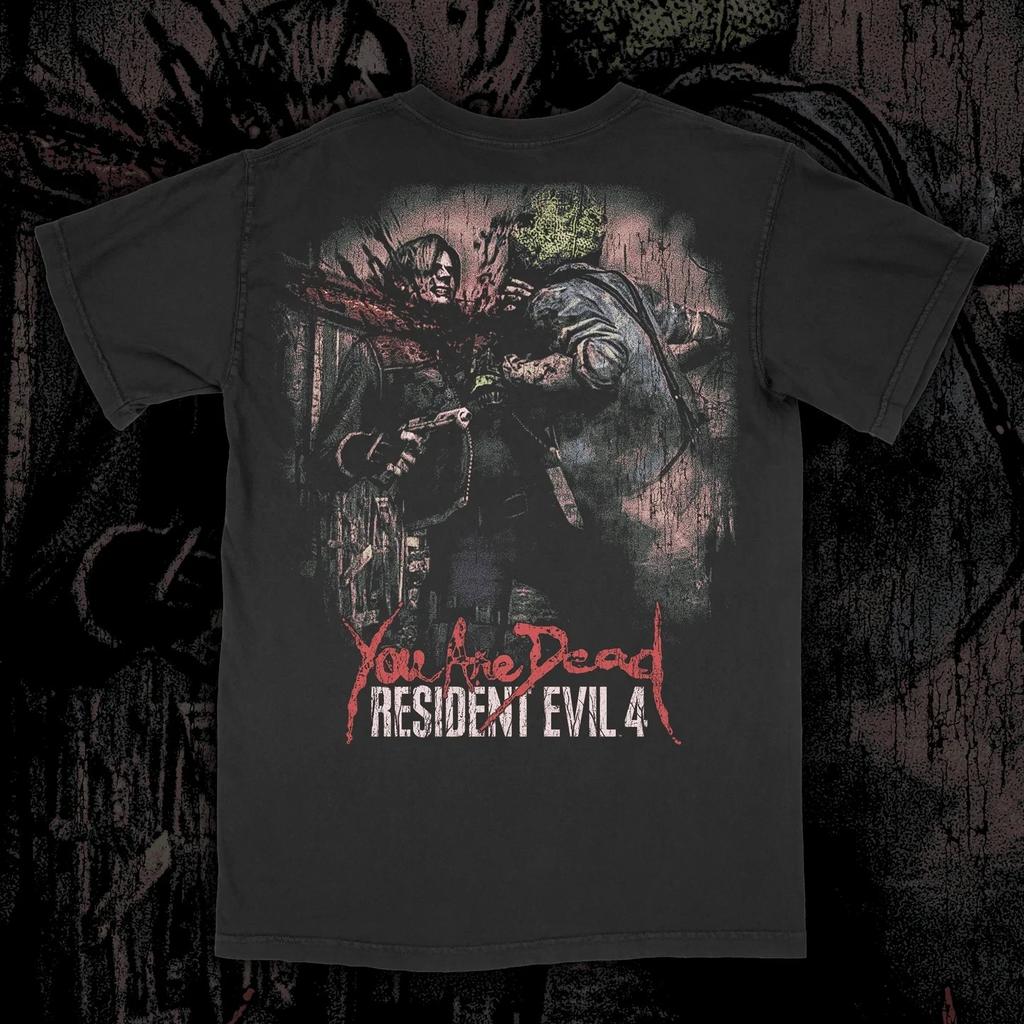 2026 Resident Evil 4- Saw Printed Short Sleeve, Men's and Women's Summer Cotton Comfortable Loose Fashion Roundneck Top T-shirt