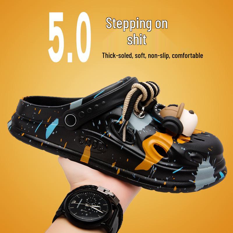 2025 Summer Hole Shoes Dog Ear Slippers - Unisex