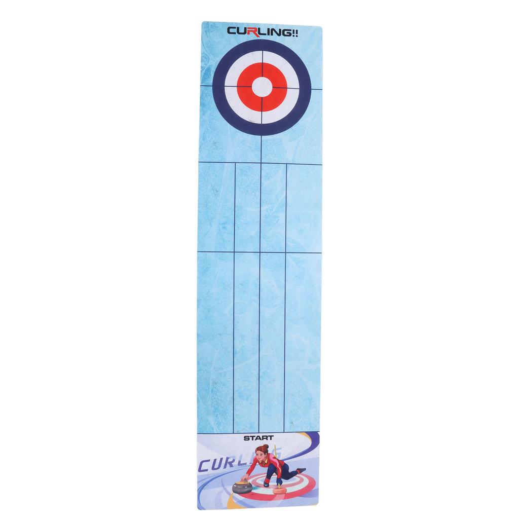 Masa Üstü Curling Oyunu Rulo Yapılabilir İnteraktif Eğitici Rekabetçi Taşınabilir Curling Tahtası Aile