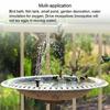 Solar Fountain Pump Floating Solar Panel Bird Baths Water Fountain with 4 Nozzles for Outdoor Small Pond Pool and Garden Decor
