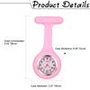 Nurse Watch with Second Hand, Reverse-Flip Silicone Analog Watch with Safety Pin, Cute, Perfect for Caregivers and Nursery Teachers